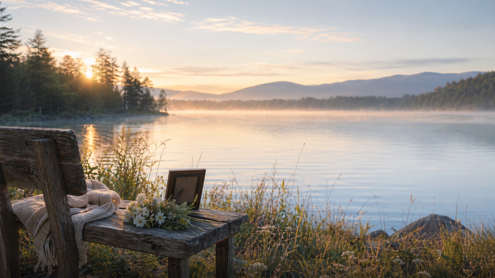 Quiet memorial landscape